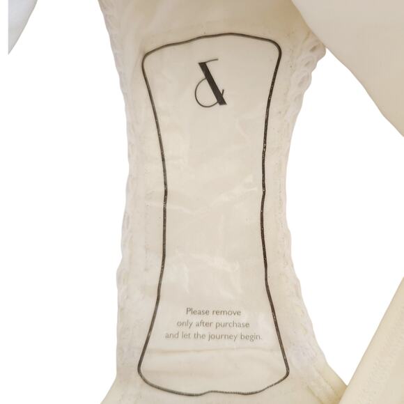 SAND & BLUE Cher mesh net plunge neck luxe one piece swimsuit in ecru Size L NEW - Picture 6 of 9